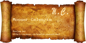 Mosser Celeszta névjegykártya